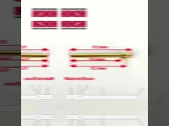 가공된 핀 2.0x18.5mm 금으로 접힌 터미널 핀 콩크릿 포인트 핀