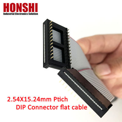IDC 남성 커넥터 6 8 10 12 14 16 18 26 40 핀 2.54mm Pitch Dip Flat Ribbon 케이블