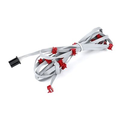 PVC 폴리에스터 28AWG 평면 케이블 1.27mm 마이크로 커넥터 8 핀 IDC 케이블