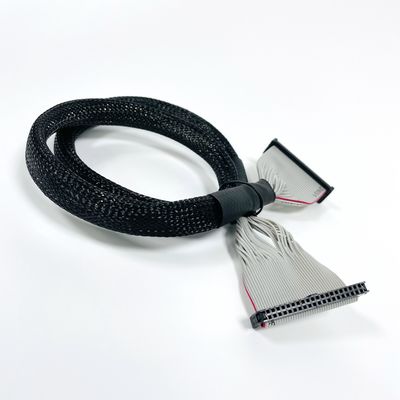 2.54mm Pitch Black Ribbon Flat Cable with UL2651 28awg IDC 커넥터