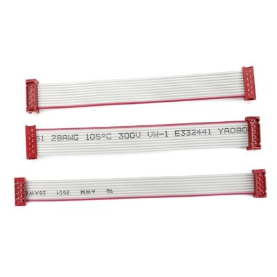 회색 PVC D 하위 평면 케이블 UL2651 28AWG 마이크로 매치 케이블