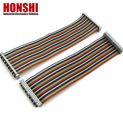 2.54mm IDC에서 IDC 전기 평면 케이블 40 핀 다채색 리본 케이블 자동차