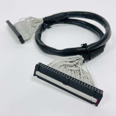자동차 IDC 평면 리본 케이블 2.54mm 피치 단열 재료 PVC 폴리에스터