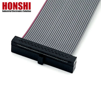 10 핀 회색 평면 케이블 커넥터 리본 피치 1.27mm IDC 케이블 10u "금판