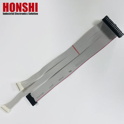 10 핀 회색 평면 케이블 커넥터 리본 피치 1.27mm IDC 케이블 10u "금판