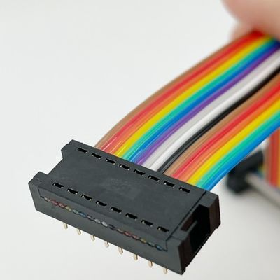 DIP 2.54x7.62mm 평면 케이블 전기 전선 보드 연결 장치 평면 전선 허리