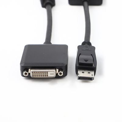 DP 남성에서 DVI 여성 어댑터 케이블 PC TV 전자 연결을 위해 200mm 골드 팔티드