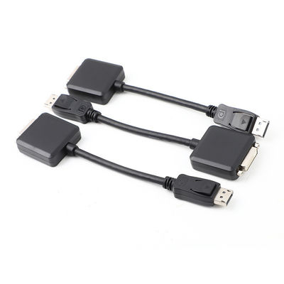 DP 남성에서 DVI 여성 어댑터 케이블 PC TV 전자 연결을 위해 200mm 골드 팔티드