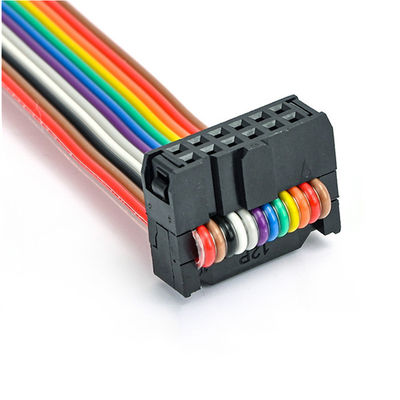 사용자 지정 2.54mm 12 핀 리본 케이블 IDC 소켓 UL2651 28AWG 평면 유선 조립
