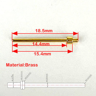 커넥터 가공 핀 2.0x18.5mm 금으로 접힌 터미널 핀 구리 접촉 포인트 핀