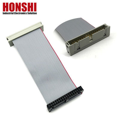2.54mm IDC 소켓에서 남성 커넥터 2줄 14컨택트 평면 리본 케이블 조립