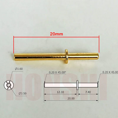 금 접착 청동 가공 핀 1.6x20mm CNC 수직 가공 센터