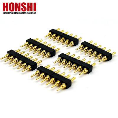 여성 포고 핀 커넥터 6P 금판 H2.5 디프 타입 구리 접촉 PCB 고전류