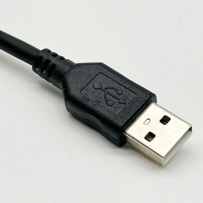 1m 블랙 USB 폼드 케이블 집합 UL2725 28Awg 빠른 데이터 동기화 및 충전