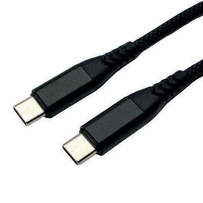검은색 UL2725 USB 케이블 C형 USB 2.0 금으로 칠한 남성 커넥터