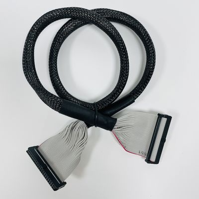 사용자 지정 2.54mm 검은 평면 케이블 6 핀 - 64 핀 IDC 평면 리본 케이블 조립