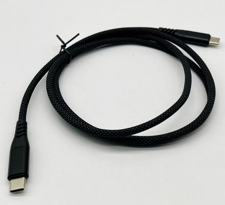 검은색 UL2725 USB 케이블 C형 USB 2.0 금으로 칠한 남성 커넥터