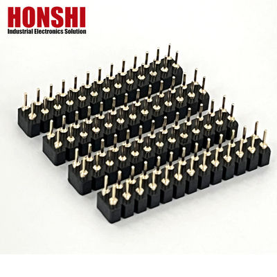 2.54mm 듀얼 라이브 PCB H3.0mm 7.4mm 직회 청동 원형 여성 헤더 커넥터