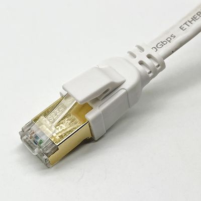사용자 지정 백색 1m Cat8 이더넷 케이블 네트워크 연결 Rj45 커넥터 랜 케이블