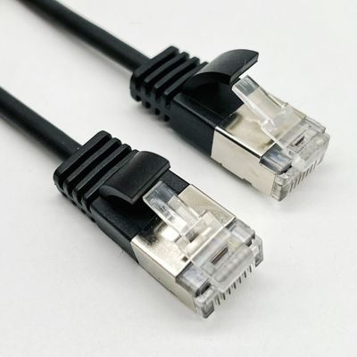 0.5m - 20m 검은색 RJ45 이더넷 케이블 원형 Cat7 패치 케이블