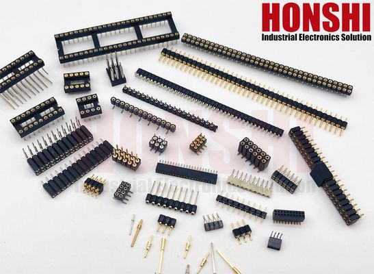 1.27mm 가공 여성 헤더 H4.1 둥근 단일 행 오른쪽 각 핀 헤더 여성