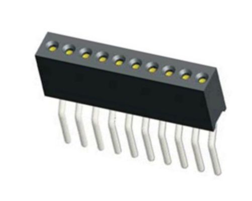 1.27mm 가공 여성 헤더 H4.1 둥근 단일 행 오른쪽 각 핀 헤더 여성