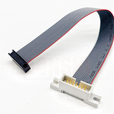 전자 평면 케이블 2.54mm Pitch IDC 평면 리본 케이블 커넥터 사용자 정의 색상