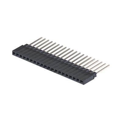 단일 행 180도 40P 여성 헤더 커넥터 2.54mm 피치 8.5mm 높이 플라스틱