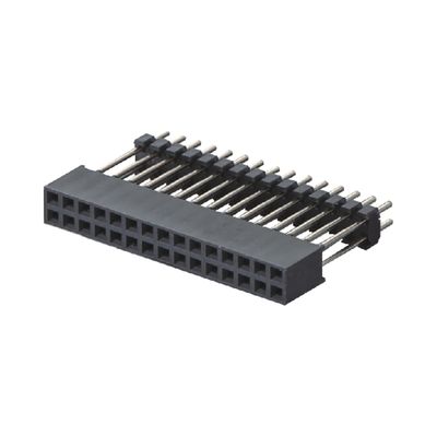 단일 행 180도 40P 여성 헤더 커넥터 2.54mm 피치 8.5mm 높이 플라스틱