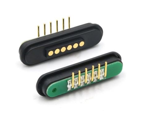 DC12V 자석 포고 핀 방수 오른쪽 각 다이프 스프링 로딩 커넥터