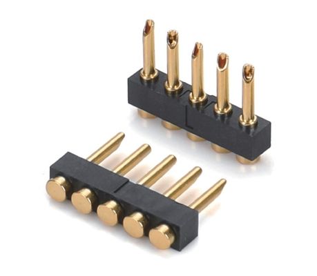 2.54mm 피치 여성 6 핀 PCB 커넥터 스프링 로딩 포고 핀 커넥터 SMT 타입