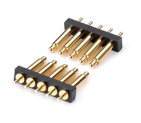 2.54mm 피치 여성 6 핀 PCB 커넥터 스프링 로딩 포고 핀 커넥터 SMT 타입