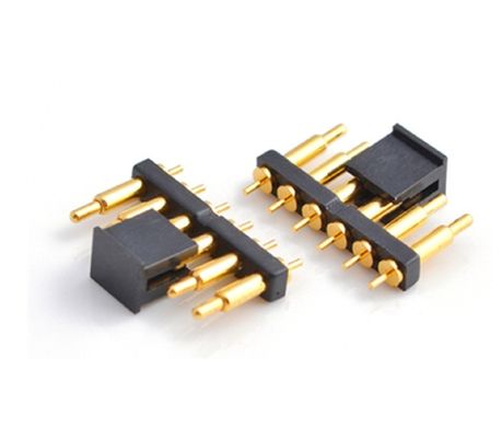 사용자 지정 2.54mm 피치 남성 6 핀 1.5mm PCB 커넥터 스프링 로딩 포고 핀 커넥터