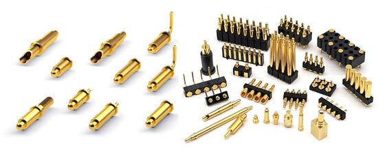 사용자 지정 2.54mm 피치 남성 6 핀 1.5mm PCB 커넥터 스프링 로딩 포고 핀 커넥터