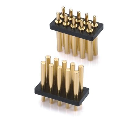 사용자 지정 2.54mm 피치 스프링 로딩 포고 핀 커넥터 디프 타입 여성 헤더 10 핀