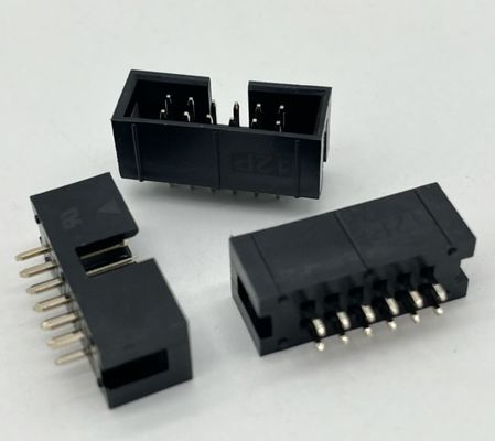 2.54mm 직선 상자 헤더 커넥터 12 핀 IDC 상자 헤더 2x6p