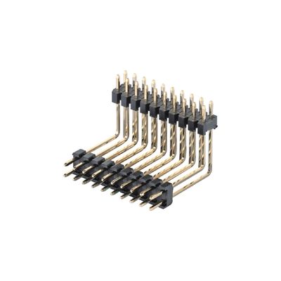 2.0mm 피치 H2.0mm 단일 라인 핀 헤더 커넥터 1 - 40 핀 오른쪽 각 디프
