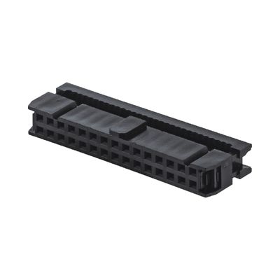 2.0mm Pitch IDC PCB 커넥터 6 - 64 핀 검은색 여성 소켓 평면 케이블 FC 소켓