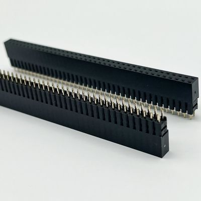 2.54mm 피치 여성 헤더 커넥터 8.5mm 높이 듀얼 라이 180도 디프 PCB