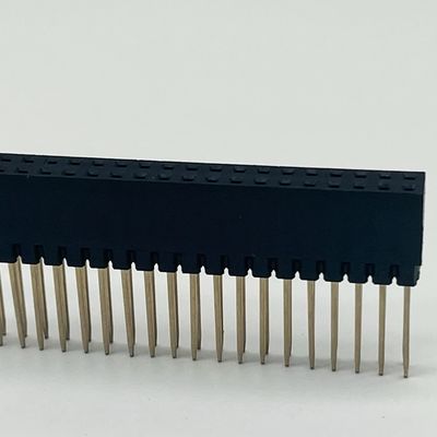 2.54mm 피치 여성 헤더 커넥터 8.5mm 높이 듀얼 라이 180도 디프 PCB
