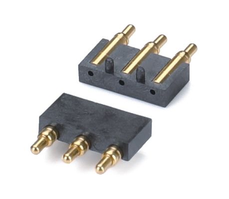 2.5mm Pitch Brass C6801 3 핀 SMT 타입 남성 헤더 포고 핀 커넥터 검은 플라스틱