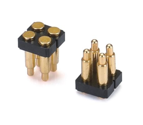 2.5mm 4 핀 포고 커넥터 H3.5mm SMT 타입 골드 플래티드 브래스 포고 커넥터