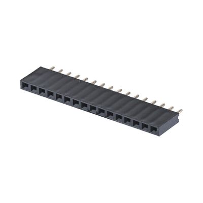 여성 헤더 커넥터 1 * 40 PA6T 검은 오른쪽 각 커넥터 2.54mm 피치 H8.5mm