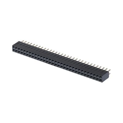 여성 헤더 커넥터 1 * 40 PA6T 검은 오른쪽 각 커넥터 2.54mm 피치 H8.5mm