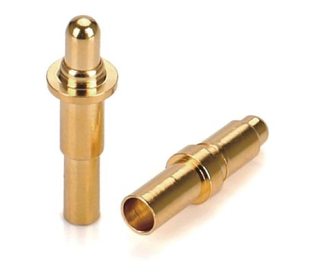 남성 용조 9.5mm 포고 핀 커넥터 청동 3.2mm 높이 스프링 로딩 금판