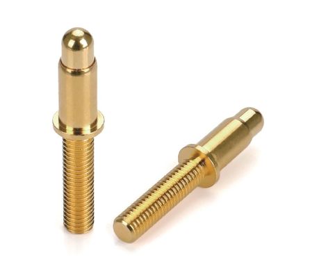 남성 용조 9.5mm 포고 핀 커넥터 청동 3.2mm 높이 스프링 로딩 금판