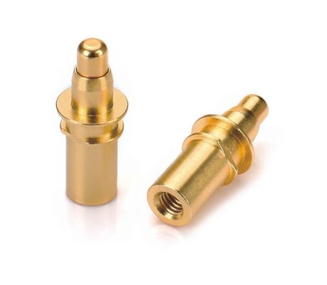 남성 용조 9.5mm 포고 핀 커넥터 청동 3.2mm 높이 스프링 로딩 금판