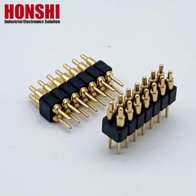 2.54mm H2.5 2x7Pin 포고 핀 커넥터 청동 스프링 로딩 전자 직진 PCB