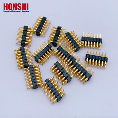 맞춤형 2.0mm Pitch Brass Pogo Pin 2row 14Pin Spring Loaded Connectors 남성 성별