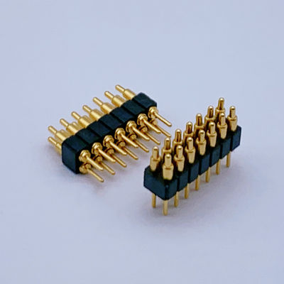 맞춤형 2.0mm Pitch Brass Pogo Pin 2row 14Pin Spring Loaded Connectors 남성 성별